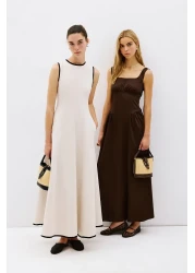 VATKALI فستان منتفخ مع تفاصيل الأنابيب