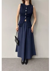 lizge giyim تنورة المظلة مع مرونة الخصر