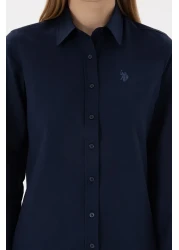 U.S. Polo Assn. Women's Navy Blue Long Sleeve Basic Shirt 50297002-Vr033