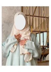 Nimet Abla Butik Hand Embroidered Prayer Robe Suit