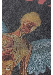 Trendiz Unisex Nirvana Angel Washed Tshirt Anthracite