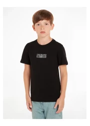 Calvin Klein تي شيرت كالفن كلاين للرجال أسود بأكمام قصيرة