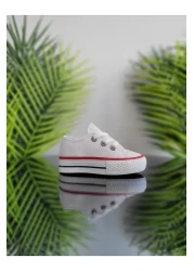 elma bebe Comfortable Fit Girl Boy Baby Unisex Baby Kids Short Lace-Up Linen Canvas Sneaker Sports Shoes