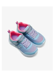 Skechers حذاء رياضي أزرق فاتح للفتيات الكبيرات - فلاش فليكر 303700 LBMT