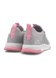 KunduraHane Gray Pink Color Ultra Light Flexible Comfortable Children's Walking and Sports Shoes, Daily Shoes