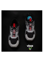 Vicco حذاء رياضي للأطفال للجنسين - قناع أسود، تصميم مريح