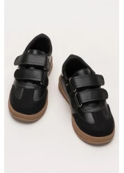 Liger Unisex Velcro Comfortable Lightweight Children's Sports Shoes Black