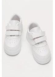 Liger حذاء رياضي مريح وخفيف الوزن للأطفال للجنسين باللون الأبيض - مسحوق