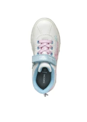Geox حذاء رياضي للفتيات من White Skylin Motif J558WA0BCKCC0406
