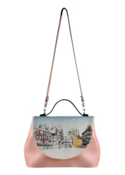 Dogo حقيبة يد نسائية من الجلد النباتي باللون الوردي - تصميم Take A Walk