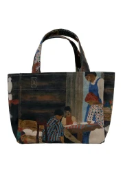 Dogo Women's Vegan Multicolor Medium Tote Bag - Family Time Design