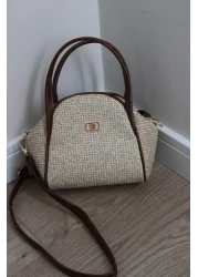 Mimoza Women's Straw Textured Shoulder and Hand Bag, Summer, Daily Use, Gift