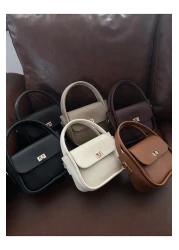 NOTHING Women's Gold Lock Detailed Adjustable Strap Claret Red Shoulder and Crossbody Bag Mona