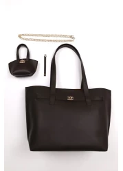 NOTHING With Chain Mini Bag - Charmandable Bitter Coffee Bag Large Size Hand and Shoulder Bag Bella