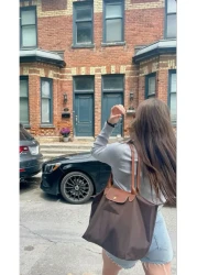 lucky horse Women's Shoulder Bag with Leather Strap 46*32