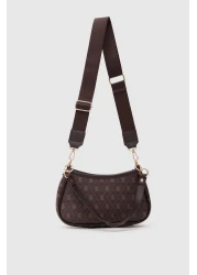 Shule Bags حقيبة Farme Monogram باللون البني الرغيف الفرنسي وحقيبة كروس