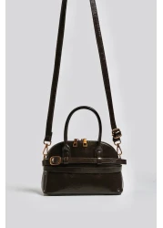 Çantacımstore زي ميني سيتي بني بحزام للسيدات 050325