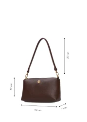 U.S. Polo Assn. حقيبة كتف نسائية بنية Us3247