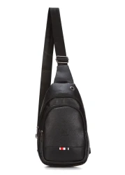 Newish Polo حقيبة كروس جلدية للجنسين، حقيبة صدر، حقيبة كتف ذات وجهين، مع منفذ سماعة رأس، حقيبة بودي باج يوميًا