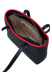 U.S. Polo Assn. حقيبة كتف نسائية باللون الأزرق الداكن والأحمر Us25274