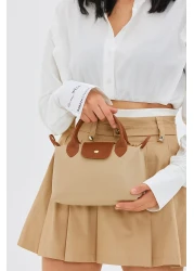 minebag Long Strapped Sahra Women's Crossbody Bag Beige