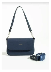 Just Polo Baguette Model Women's Shoulder Crossbody Bag 6005 - Textured Fabric Cover