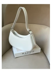 Moda Sekiz حقيبة كتف باغيت نسائية مع إكسسوارات الحزام