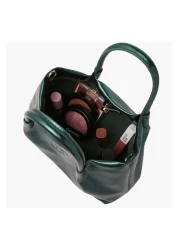 Flora Bella by Shoexpress حقيبة توت منقوش عليها شعار الشركة مع حزام قابل للفصل وإغلاق بزر كبس