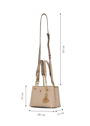 U.S. Polo Assn. Beige-Burgundy Women's Shoulder Bag Us25539