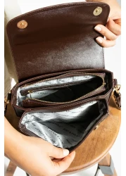 Just Polo Brown 2 Compartment Shoulder Bag 2197