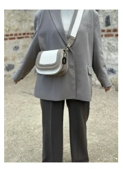 Night Linen Dark Mink Fiona Model Women's Hand and Shoulder Bag