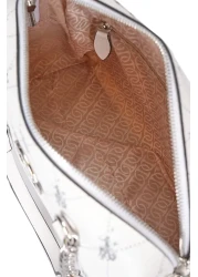 U.S. Polo Assn. حقيبة كتف نسائية بيضاء - Us8701، حصريًا عبر الإنترنت