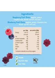 Bear Paws Pure Fruit Snacks, Raspberry and Blueberry, 20g Pack of 5