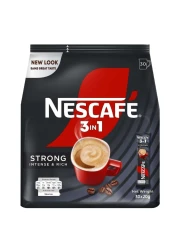 نسكافيه 3 في 1 مزيج قهوة سريعة التحضير قوي ومكثف وغني 20 غرام حزمة من 30