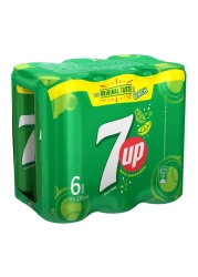7Up Carbonated Soft Drink Cans 330ml Pack of 6
