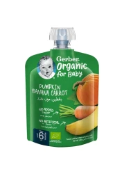 Gerber Organic with Pumpkin, Banana and Carrot, 90g