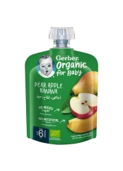 Gerber Organic Pear, Apple and Banana Puree, 90g
