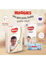 Huggies Extra Care Diapers Size 4 Plus 10-16kg Jumbo Pack 64 Diapers