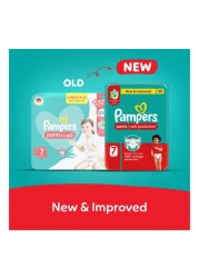 بامبرز حفاضات للحماية من الطفح الجلدي مقاس 7 17 كغ + حزمة جامبو من 40