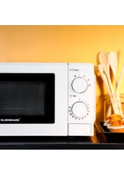 Olsenmark 20 l Microwave Oven- OMMO2343W/ 5 Multiple Power Levels with Easy Controls and Cooking End Signal/ Perfect for Reheating, Defrosting, Cooking, etc./ Black, 2 Years Warranty