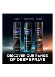 نيفيا للرجال بخاخ مضاد للتعرق ديب بلاك كاربون مضاد للبكتيريا برائحة الخشب الداكن 150 ملل