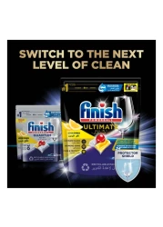 Finish Quantum All-in-1 Powerball Dishwasher Tablets Lemon Sparkle 40 Tablets Pack of 2