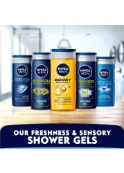 NIVEA MEN 3in1 Shower Gel Body Wash Power Fresh 24h Fresh Effect Citrus Scent 500ml