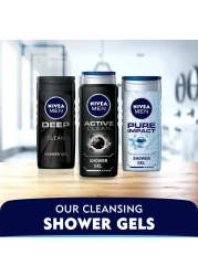 NIVEA MEN 3in1 Shower Gel Body Wash Pure Impact Fresh Scent 250ml