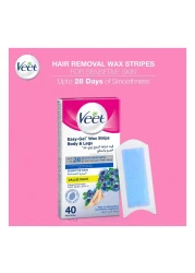 Veet Sensitive Skin Hair Removal Cold Wax Strips 40 PCS