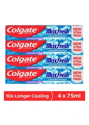 Colgate Max Fresh Cool Mint Fresh Breath Toothpaste 75ml Pack of 4
