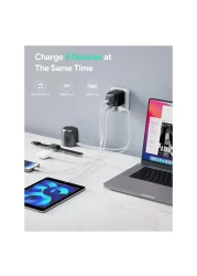 أوكي ترافيل ميت محول غان العالمي مع منافذ USB و PD - أسود 35 واط 2 أمبير