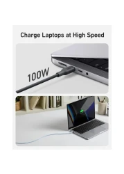 أنكر بايو-بيسد كابل USB-C إلى USB-C لمزامنة البيانات والشحن - أسود 3 قدم