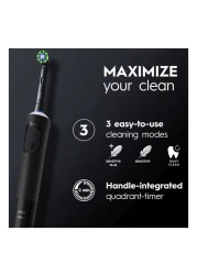 أورال-بي فيتاليتي 300 بروتيكت إكس كلين فرشاة أسنان القابلة لإعادة الشحن D103.413.3 باللون الأسود