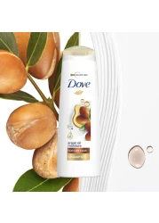 Dove Shampoo Hydrates Dry Hair Argan Oil Moisture No Dyes Parabens Or Sulfates 400ml